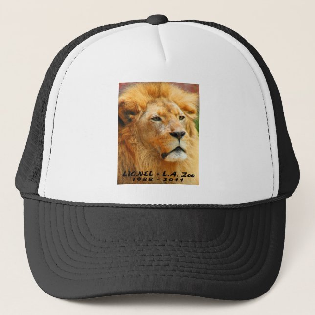 Gorra De Camionero El parque zoológico 061610 Lionel del LA murió (Anverso)