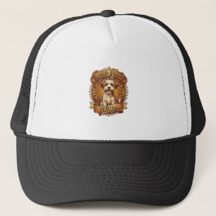 Gorra De Camionero El pelo de perro es cinta dorada esponjosa brillan