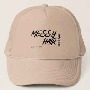 GORRA DE CAMIONERO EL PELO MESSY NO SE IMPORTA LA TAPA DE BÉISBOL