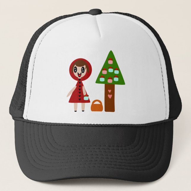 Gorra De Camionero El pequeño árbol de tortas de capucha roja (Anverso)