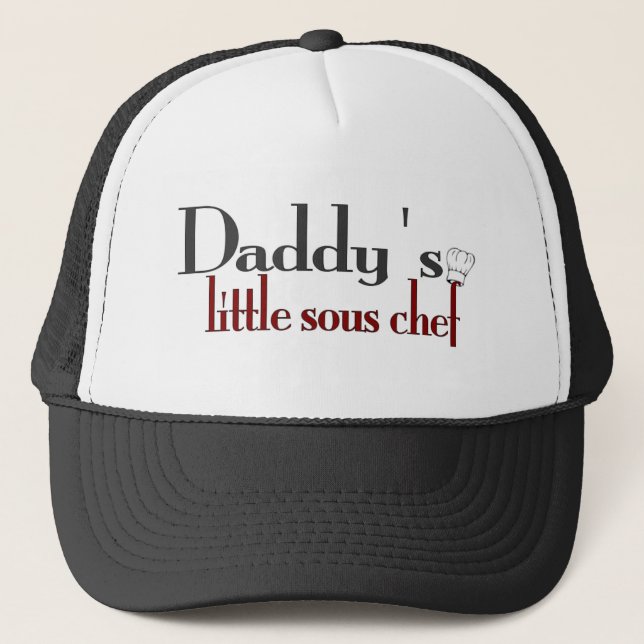 Gorra De Camionero El pequeño cocinero sous del papá (Anverso)