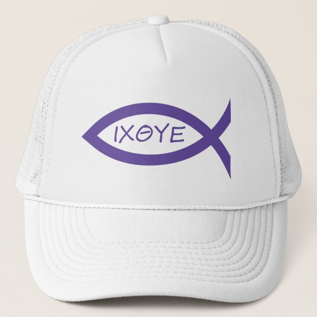 Gorra De Camionero El pescado es morado (Anverso)
