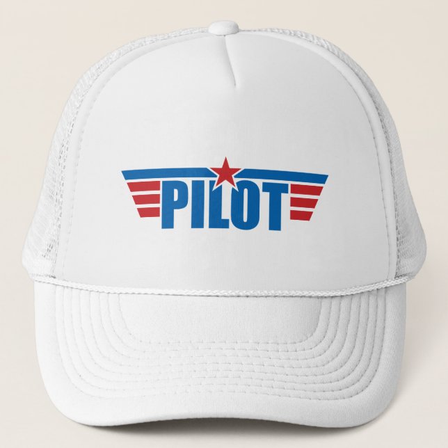 Gorra De Camionero El piloto se va volando la insignia - aviación (Anverso)