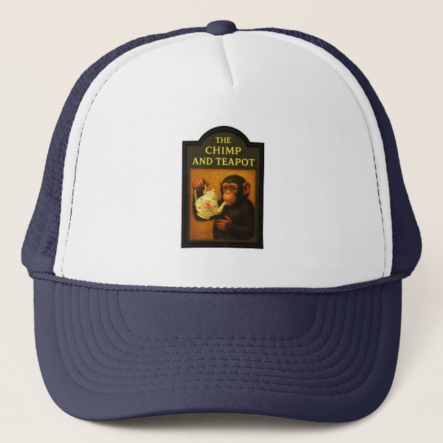 Gorra De Camionero El Pub Chimp Y Teapot (Anverso)