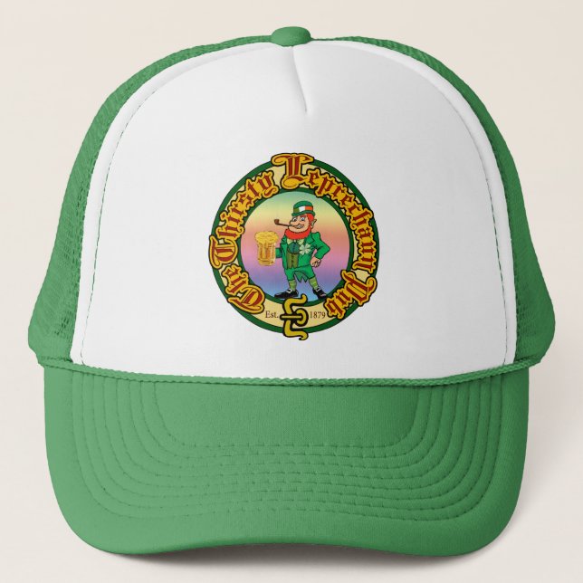 Gorra De Camionero El Pub sediento del Leprechaun (Anverso)