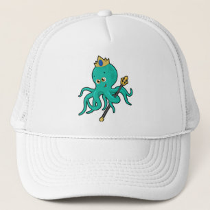 Gorra De Camionero El pulpo como rey con tridente