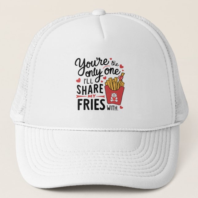 Gorra De Camionero El que voy a compartir mis papas con divertidos Sa (Anverso)