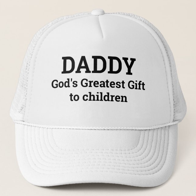 Gorra De Camionero El regalo del Día del Padre DADDY DIOS MÁS GRANDE  (Anverso)