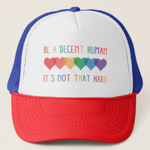 Gorra De Camionero El retro cardíaco LGBT es un ser humano decente no