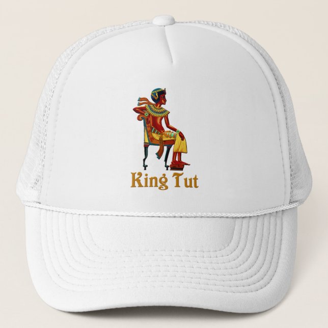 Gorra De Camionero El rey Tut en su trono (Anverso)