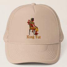 El rey Tut en su trono