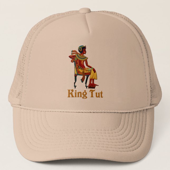 Gorra De Camionero El rey Tut en su trono (Anverso)