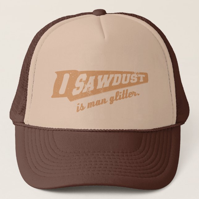 Gorra De Camionero El serrín es humor de la carpintería del purpurina (Anverso)