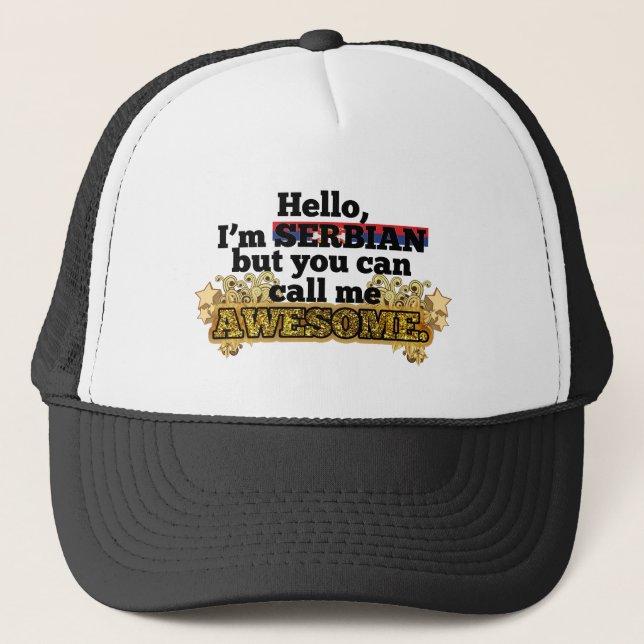Gorra De Camionero El servio, pero me llama impresionante (Anverso)
