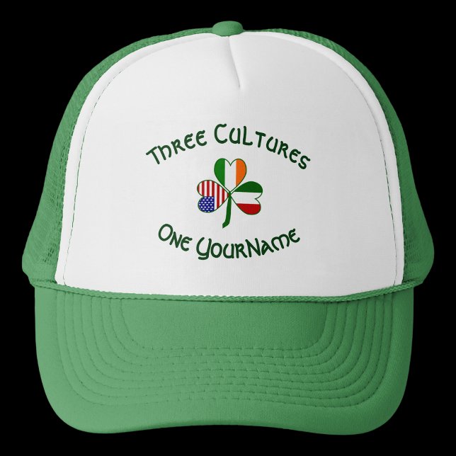 Gorra De Camionero El Shamrock americano italiano personalizado (Subido por el creador)
