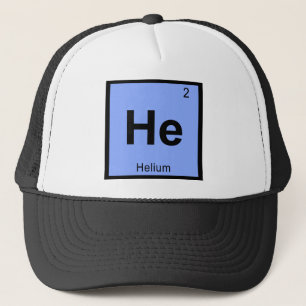 Gorra De Camionero Él - Símbolo de tabla periódica de química del hel