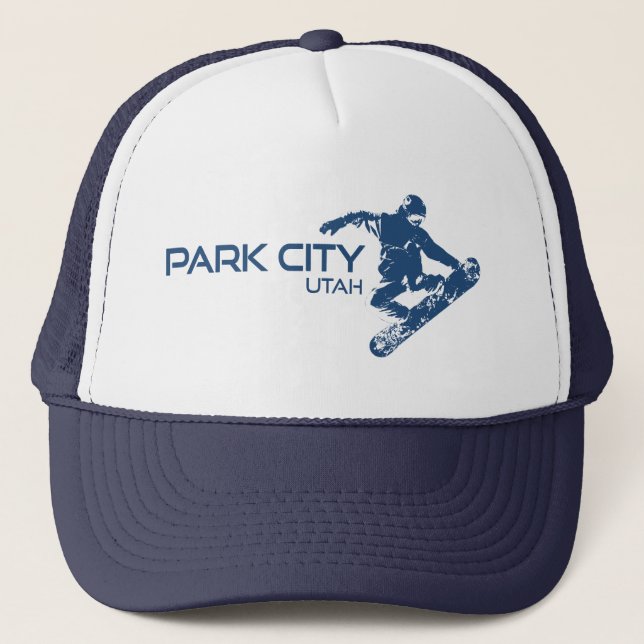 Gorra De Camionero El Snowboarder de Park City Utah (Anverso)
