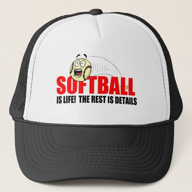 Gorra De Camionero El softball es vida (Anverso)
