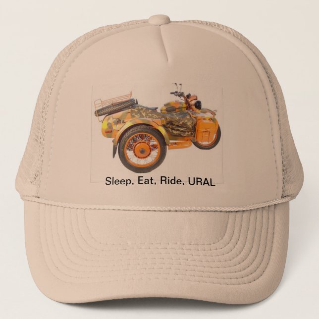Gorra De Camionero El sueño, come, monta, URAL (Anverso)