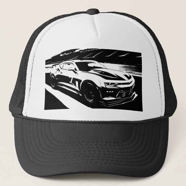 Gorra De Camionero El Supercoche Monocromo (Anverso)