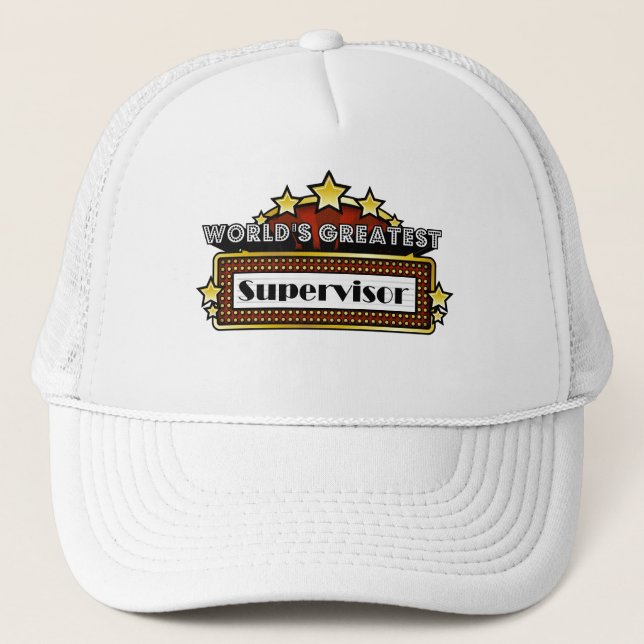 Gorra De Camionero El supervisor más grande del mundo (Anverso)