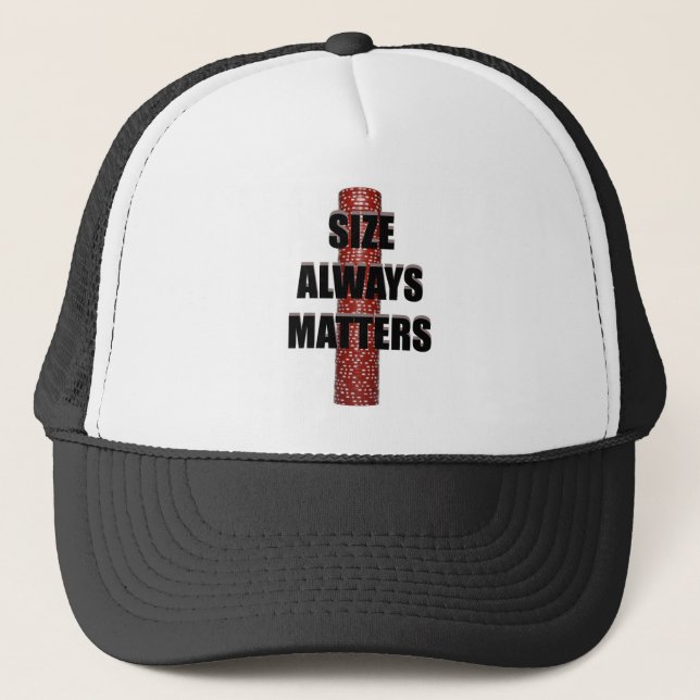 Gorra De Camionero El tamaño importa (el póker) (Anverso)