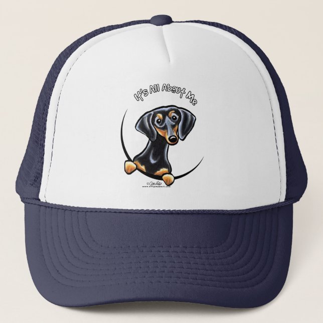 Gorra De Camionero El Tan Negro Dachshund Es Todo Sobre Mí (Anverso)