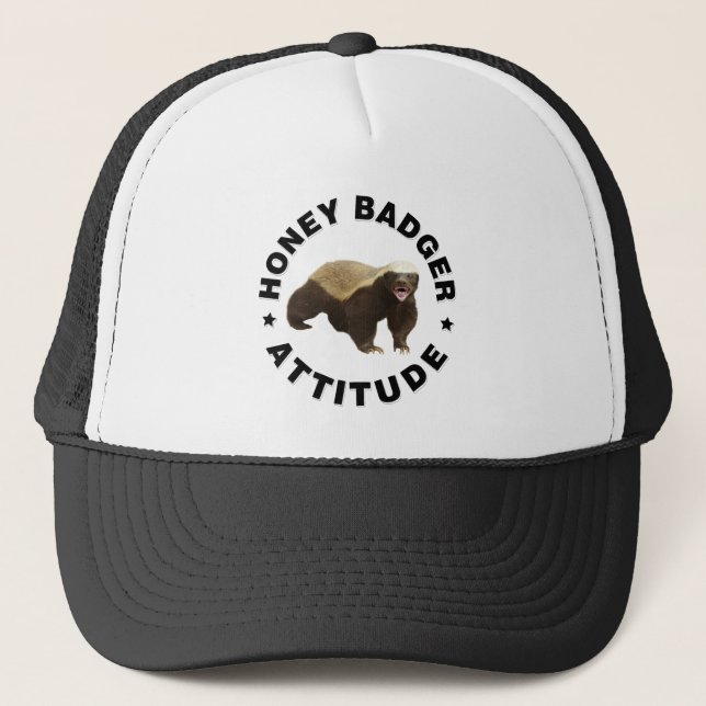 Gorra De Camionero El tejón de miel tiene actitud (Anverso)