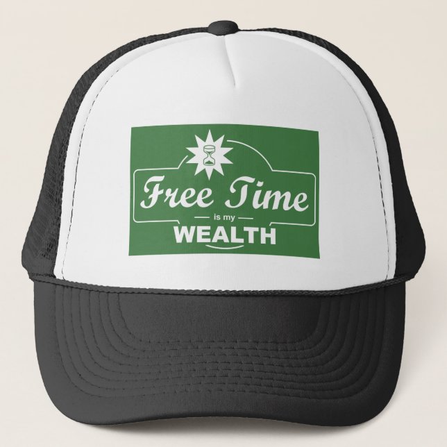 Gorra De Camionero El tiempo libre es mi riqueza (Anverso)