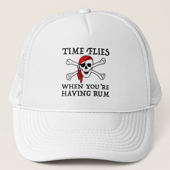 Gorra De Camionero El tiempo vuela cuando tienes Rum (Anverso)