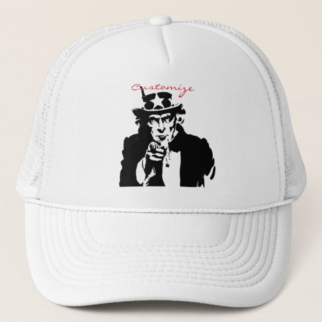 Gorra De Camionero El Tío Sam Quiere Que Tengas Cosas (Anverso)
