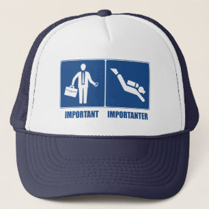 Gorra De Camionero El Trabajo Es Importante, El Buceo Es Importante