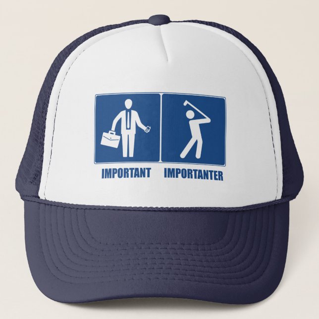 Gorra De Camionero El trabajo es importante, el golf es importante (Anverso)