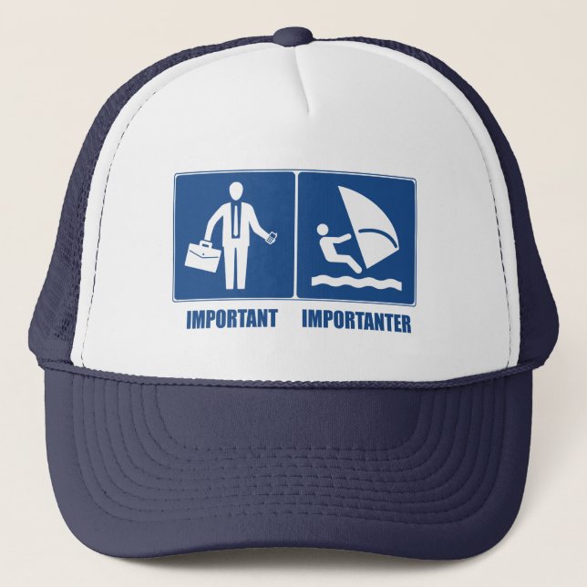 Gorra De Camionero El Trabajo Es Importante, El Windsurf Es Important (Anverso)