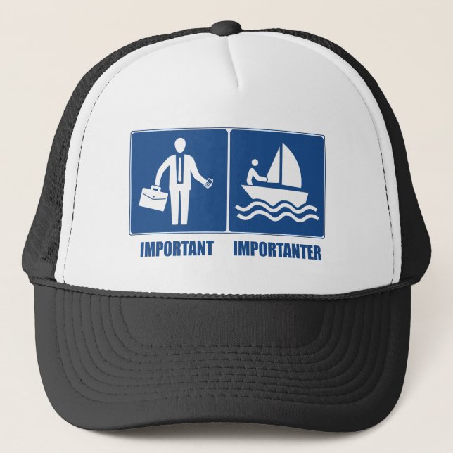 Gorra De Camionero El Trabajo Es Importante, La Navegación Es Importa (Anverso)