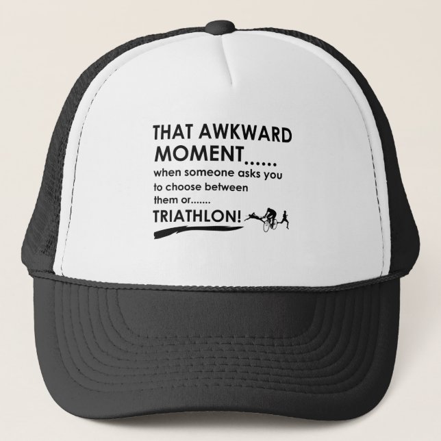 Gorra De Camionero El Triathlon se divierte diseños (Anverso)