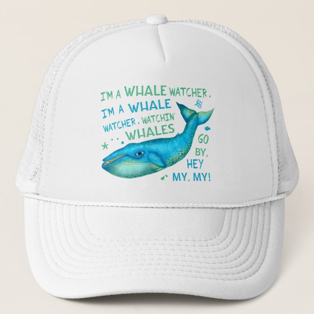 Gorra De Camionero El viaje en crucero de la familia Whale Waters Vac (Anverso)