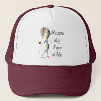 Gorra De Camionero El vino mejora con la edad, regalos chistosos del