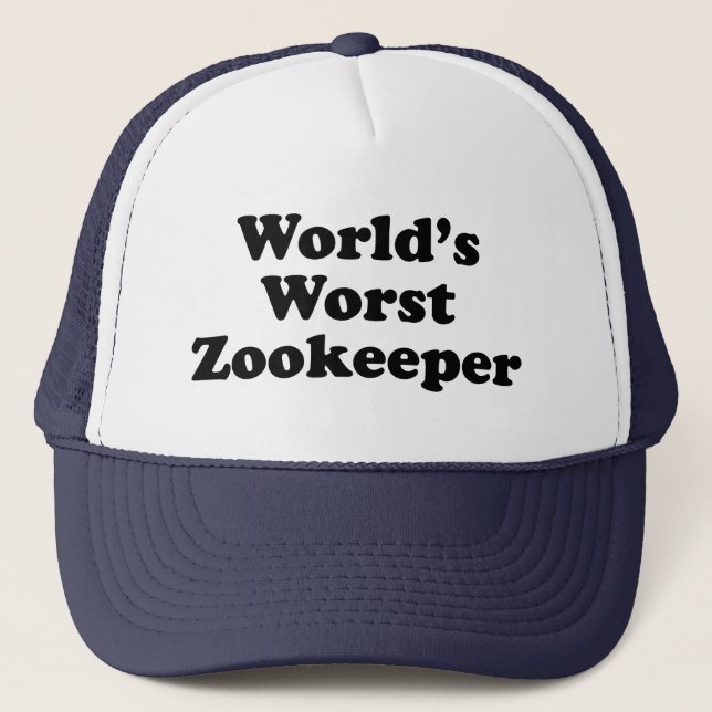 Gorra De Camionero el zookeeper peor del mundo (Anverso)