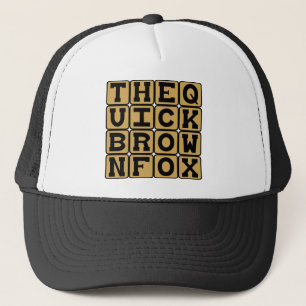 Gorra De Camionero El Zorro Marrón Rápido, Asunto Pangrama