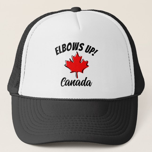Gorra De Camionero ¡Elbows Arriba! Canada (Anverso)