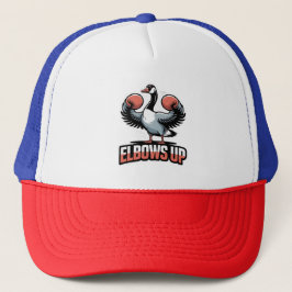 Gorra De Camionero Elbows Up - Cabeza canadiense con guantes