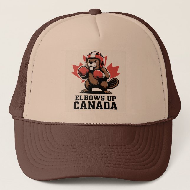 Gorra De Camionero Elbows Up Canada Orgulloso (Anverso)
