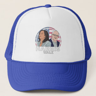 Gorra De Camionero Elección de Harris Walz