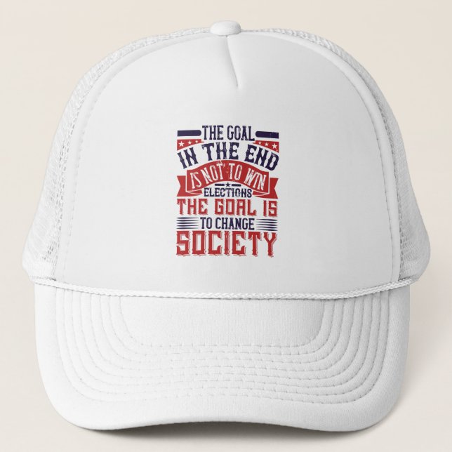Gorra De Camionero Elección en Estados Unidos - El objetivo es cambia (Anverso)