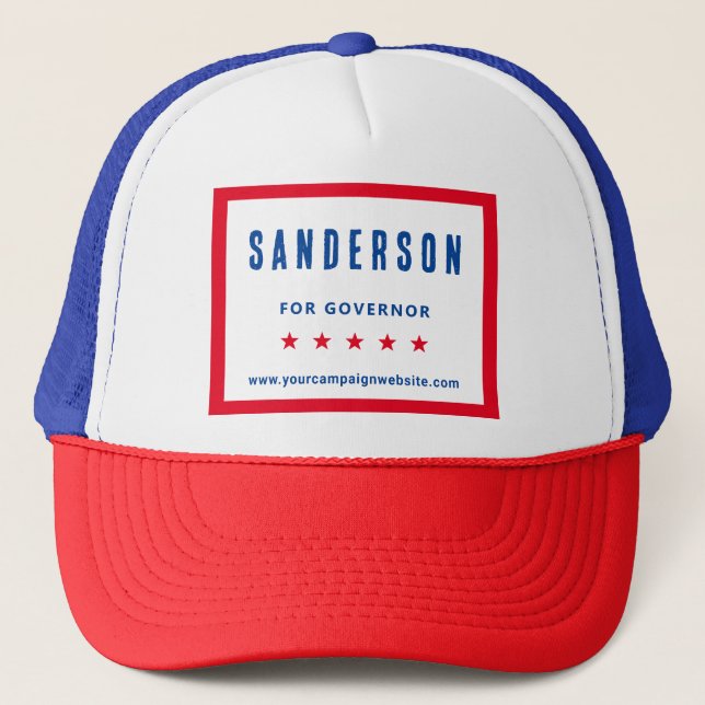 Gorra De Camionero Elección política de Red White Blue (Anverso)