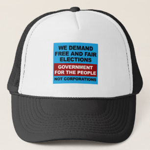 Gorra De Camionero Elecciones libres y justas