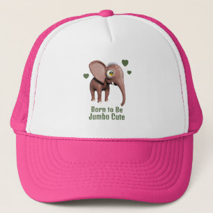 Gorra De Camionero Elefante bebé lindo personalizado nacido para ser