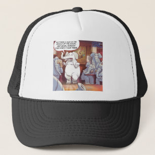 Gorra De Camionero Elefante Blanco Divertido en la Habitación
