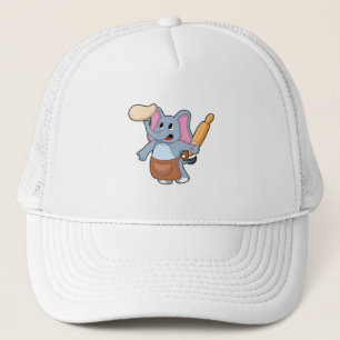 Gorra De Camionero Elefante cocinado con alfiler y masa